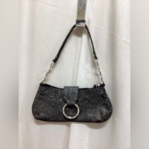 Elegant Black Glitter Women's Bag
